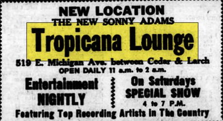 Tropicana Lounge - Apr 1967 Ad